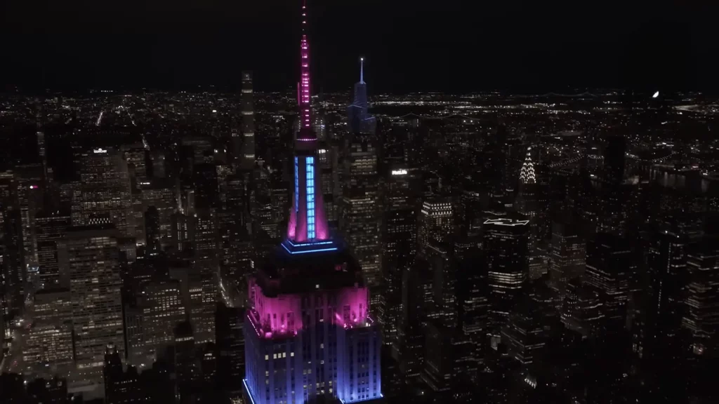 empire state building with t20 world cup 2024 colors
